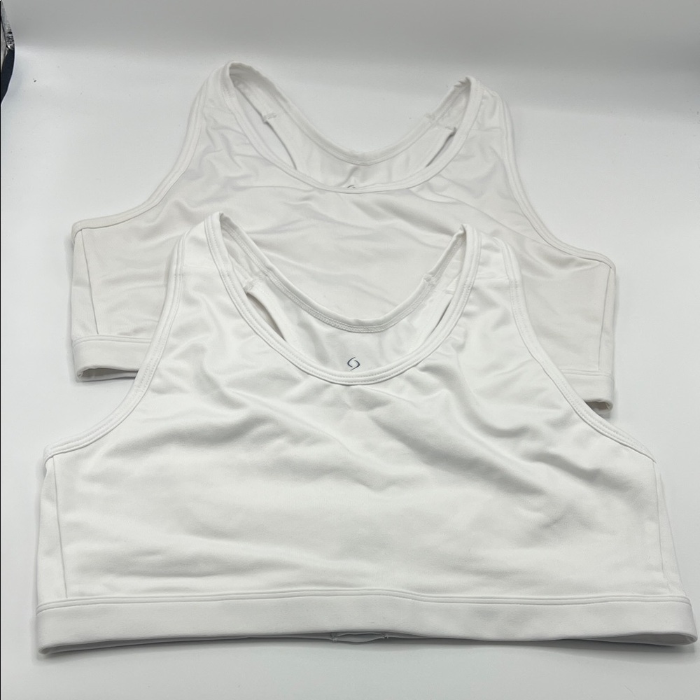 Moving Comfort TWO White Sports Workout Gym Exercise Bras XL